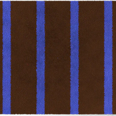 ColorStar- Lines- binnendeurmat-bruin-koningsblauw-85x115 cm