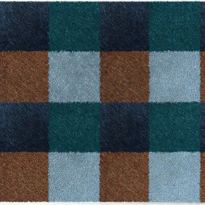 ColorStar- London- binnendeurmat-blauw-grijs-bruin-60x85 cm