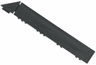 Afwerkrand met hoek voor 12 mm BoFudra kliktegels Donkergrijs