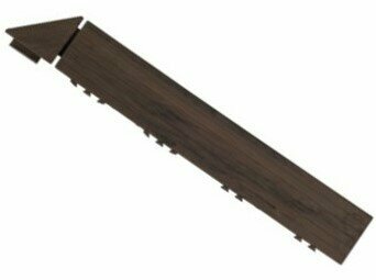 Afwerkrand met hoek voor 12 mm BoFudra kliktegels Mahonie
